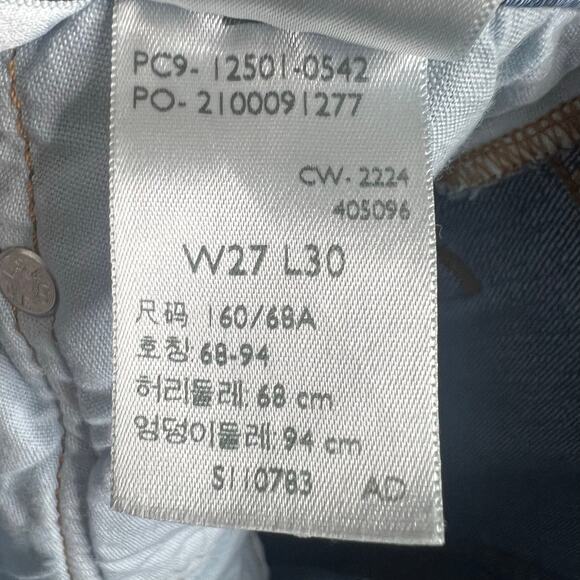 LEVI'S 501 Original Fit Jean Button Fly High Rise Medium Wash Denim Womens Sz 27 - Picture 8 of 10